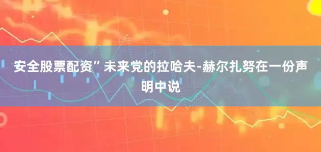 安全股票配资”未来党的拉哈夫-赫尔扎努在一份声明中说